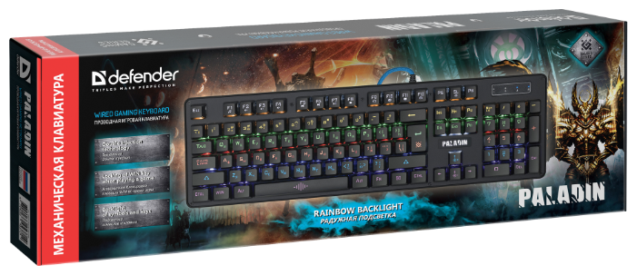 Клавиатура Defender Paladin GK-370L RU Black USB
