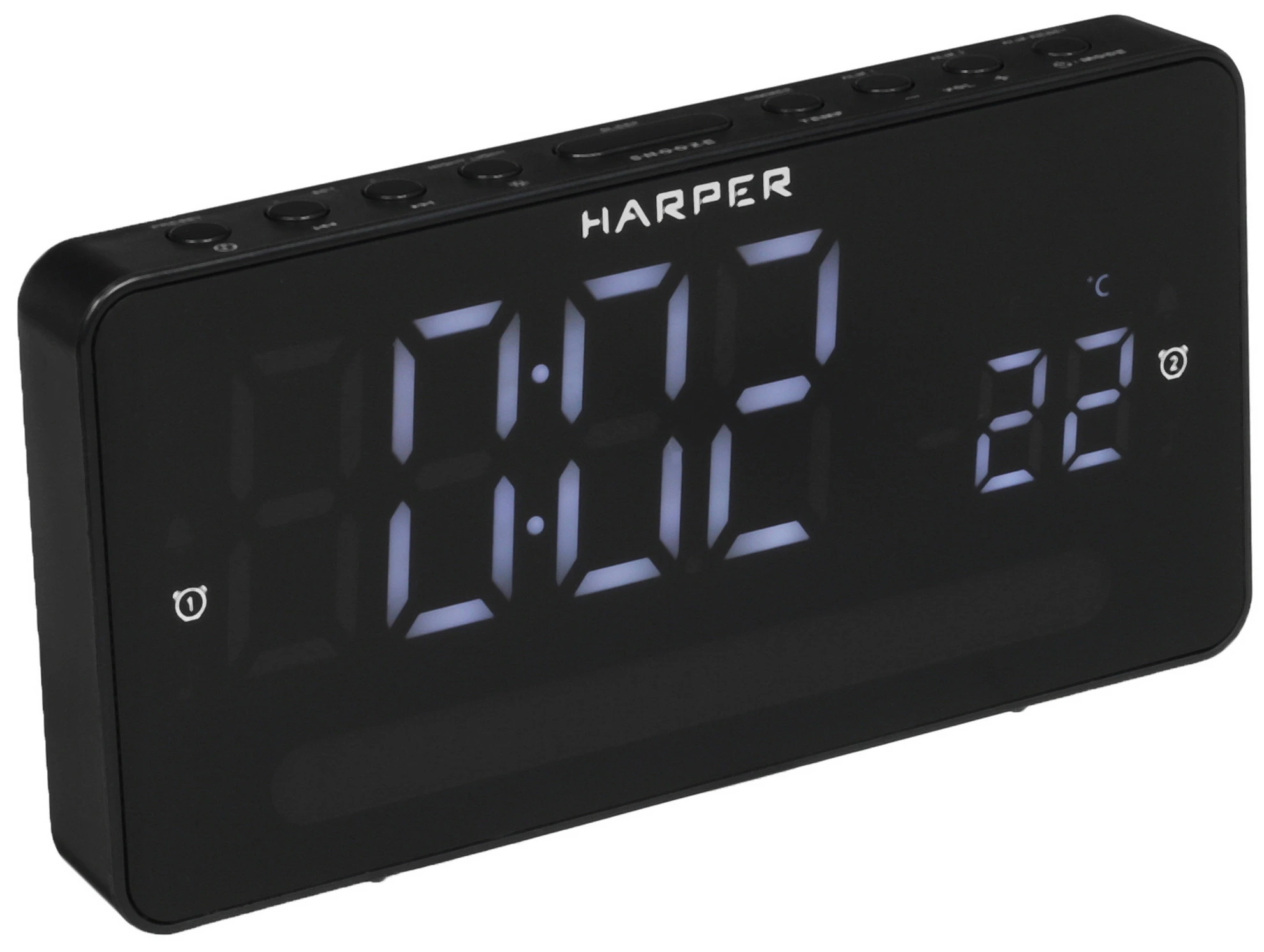 Радиочасы Harper HCLK-5030 white led