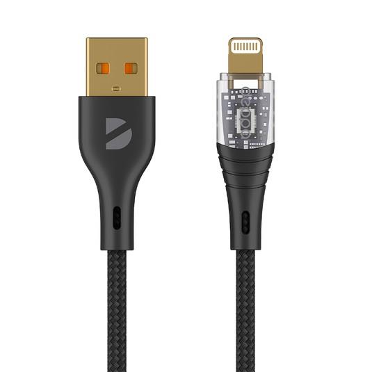 USB кабель Deppa Crystal USB - Lightning Black (1м) 72501