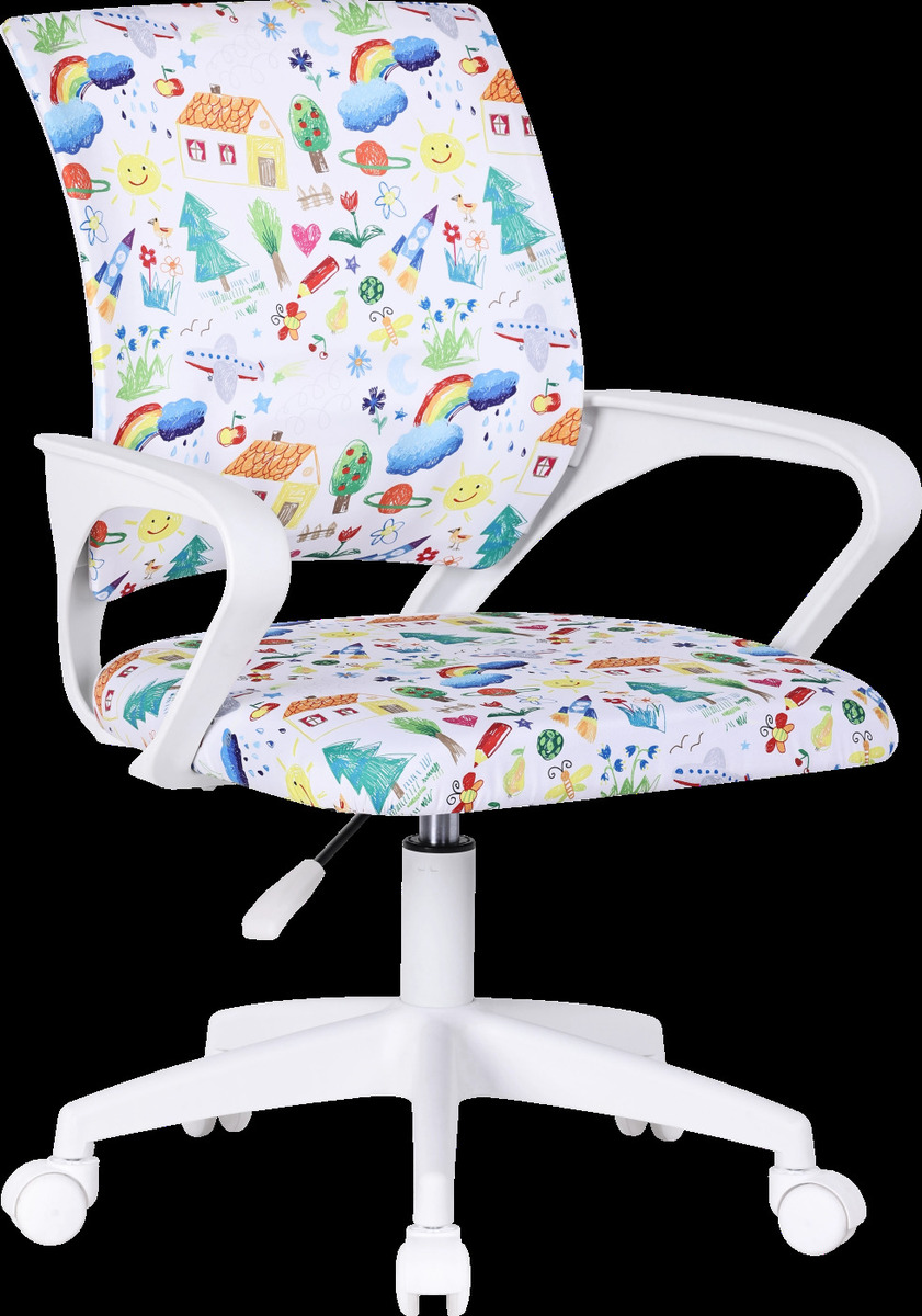 Детское комп. кресло Defender Fiesta Белый + Детск.рисунок