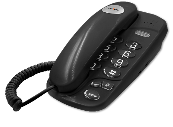 Телефон проводной teXet TX-238 Черный