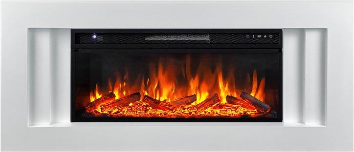 Каминокомплект: Портал Line белый с очагом Royal Flame Vision 42 LOG LED