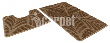 Комплект ковриков Shahintex АКТИВ icarpet 50*80+50*40 001 кофе с молоком 55
