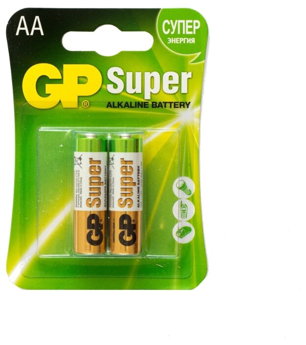 Батарейка GP Super alkaline AA LR06-2BL