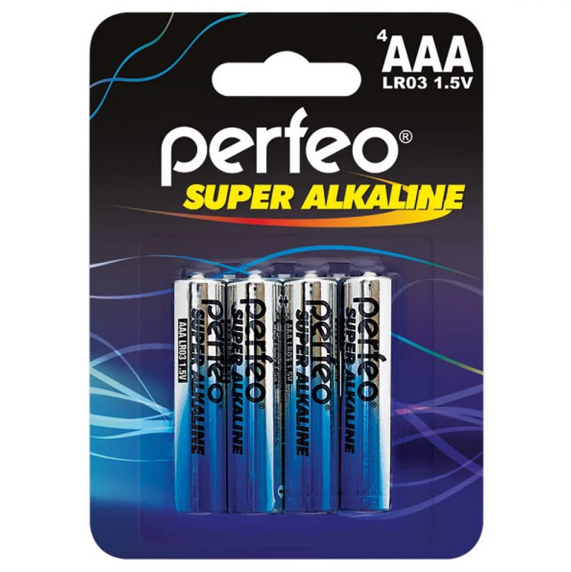 Эл.питания Perfeo Super Alkaline LR03/4BL AAA (1BL-4шт)