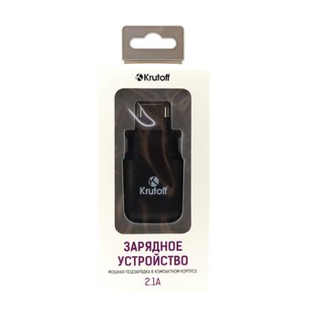 СЗУ Krutoff CH-02 1xUSB 2.1A Black