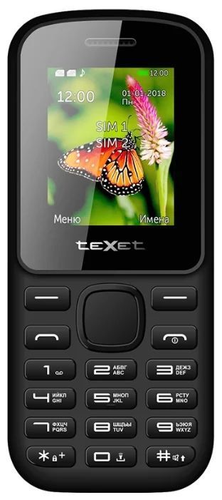 Мобильный телефон teXet TM-130 BLACK (2 SIM)