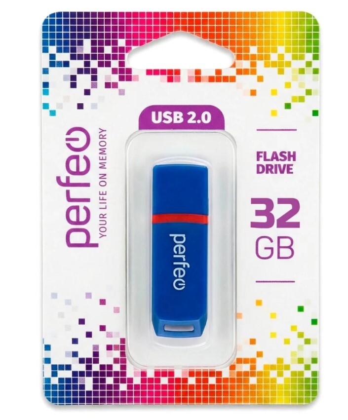 USB накопитель 32Gb USB2.0 Perfeo C11 Blue