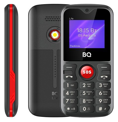 Мобильный телефон BQ 1853 LIFE Black+Red
