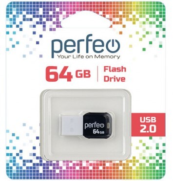 USB накопитель 64Gb USB2.0 Perfeo M02 White