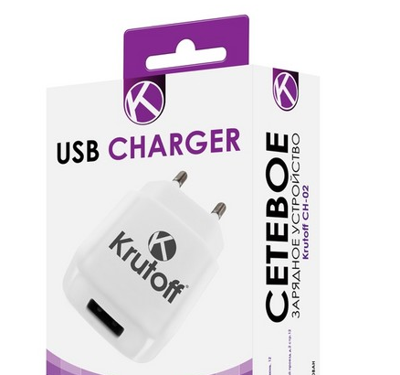 СЗУ Krutoff CH-02 1xUSB 2.1A