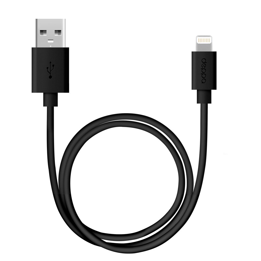 USB кабель Deppa USB-8 pin Black (2m)