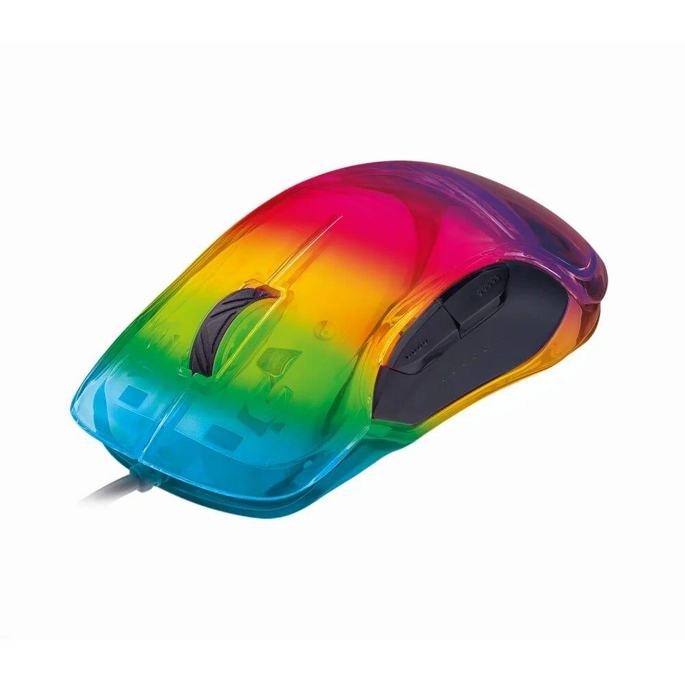 Мышь Perfeo CHAMELEON RGB Led (USB) Прозрачная