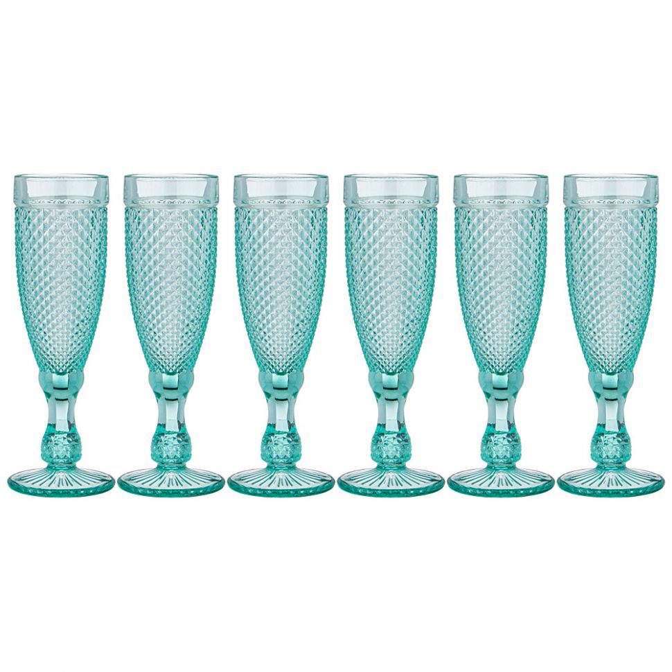 Набор бокалов для шампанского Lefard 781-215 Гранат "Muza Color" 6шт 150мл