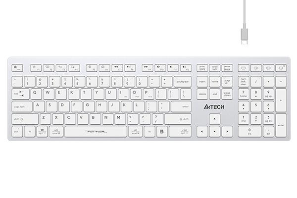 Клавиатура A4Tech Fstyler FBX50C (Wireless USB+BT) White