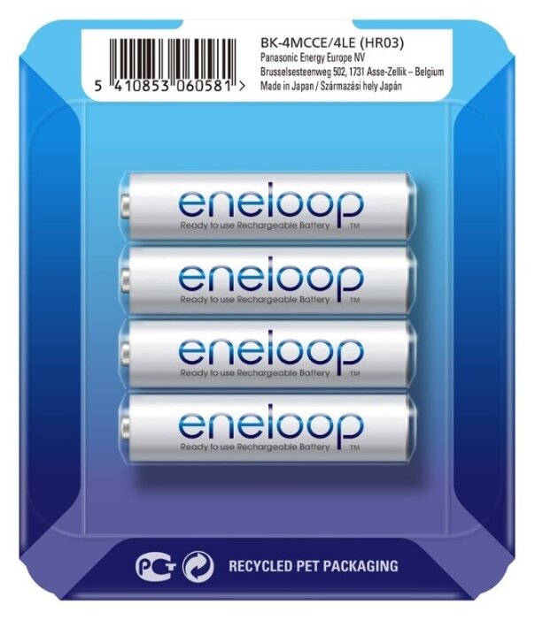 Аккумулятор Panasonic Eneloop AAA 750mAh/1BL-4шт блистер-кейс