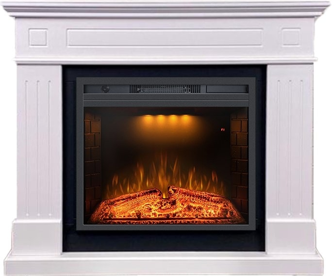 Каминокомплект: Портал Thompson CRM V23 санд сноу с очагом Royal Flame Emerald 23RF