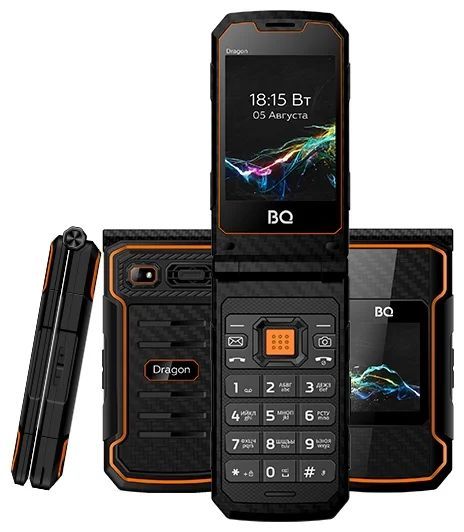 Мобильный телефон BQ 2822 DRAGON Чёрный+Оранжевый