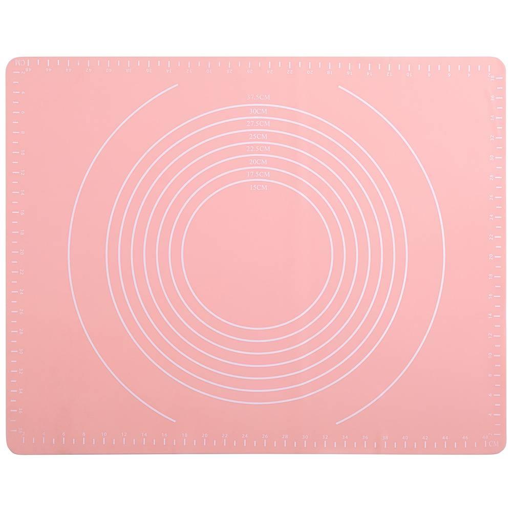 Коврик для раскатки теста розовый 50*39 см 923-121