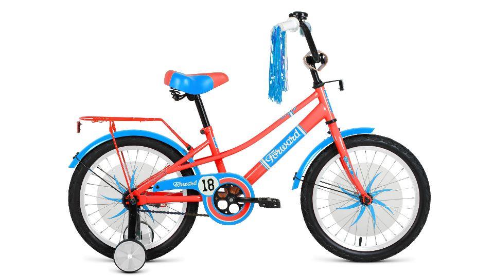 Велосипед Forward Azure 18 (18"  1ск.) 2021-22 коралловый/голубой