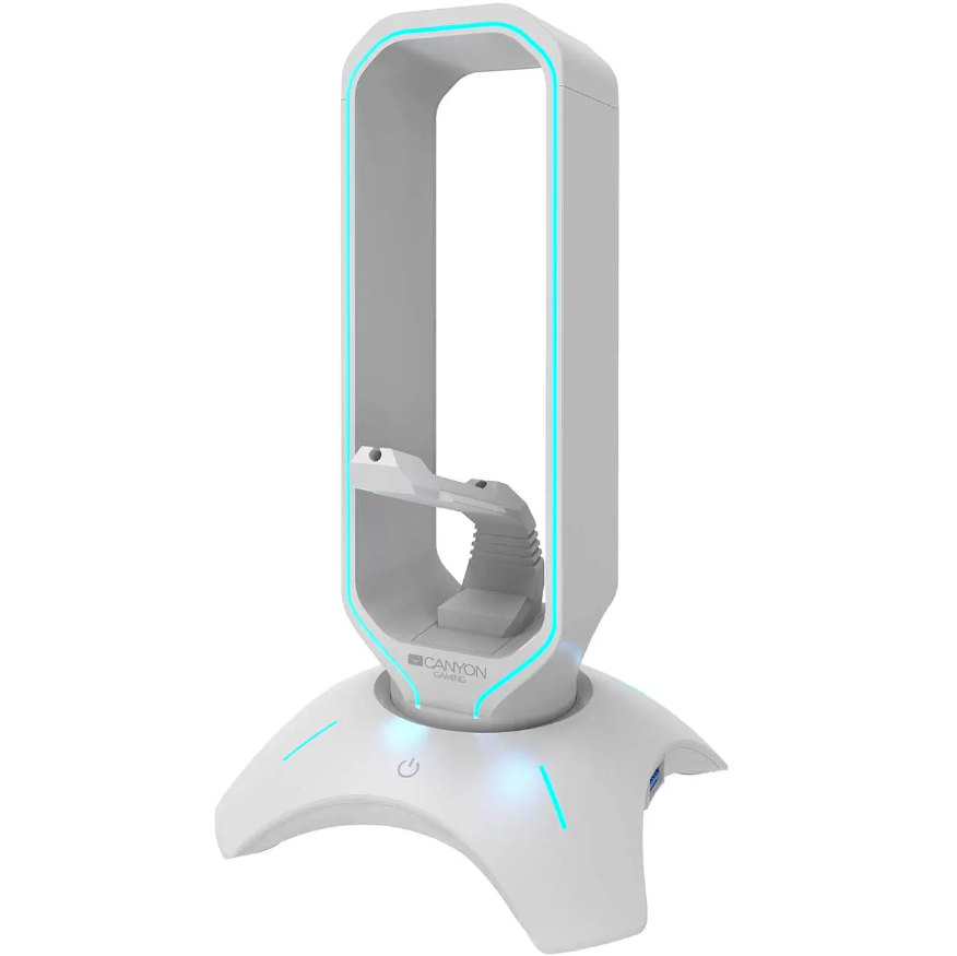 Подставка для наушников Canyon Gaming 3 in 1 Headset stand White