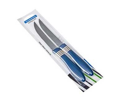 Ножи для мяса Tramontina Cor & Cor 13см 2 шт в блистере синий 23450/235