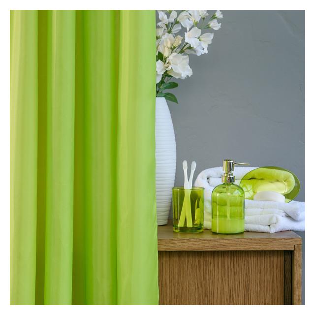 Штора для ванной Морошка Bright Colors 180х180 см зеленая 917-301-01