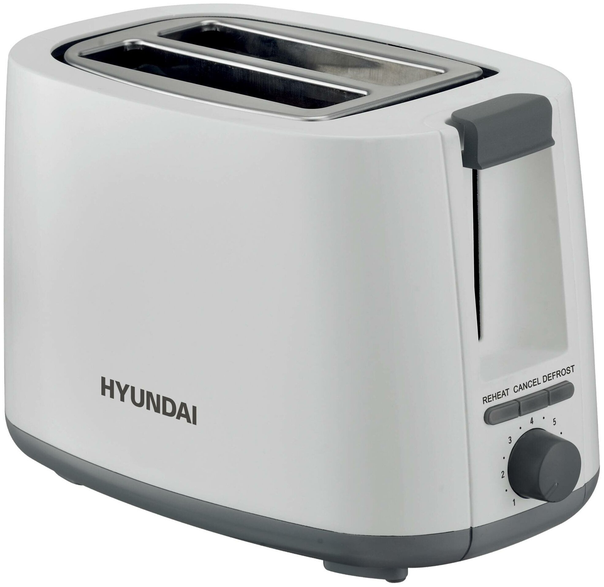 Тостер Hyundai HYT-2301 белый/серый