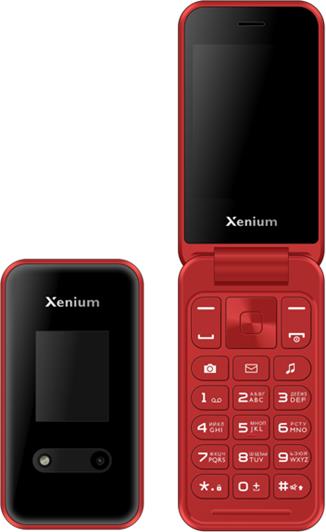 Мобильный телефон XENIUM X680 красный раскладной