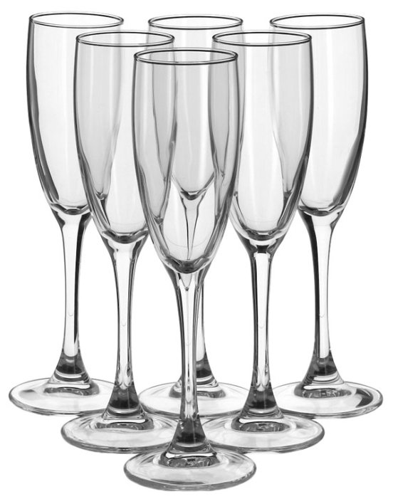 Набор бокалов для шампанского Luminarc Signature H8161 6 шт 170 мл