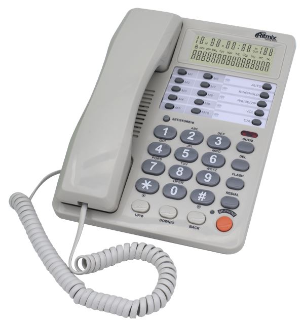 Телефон проводной Ritmix RT-495 white