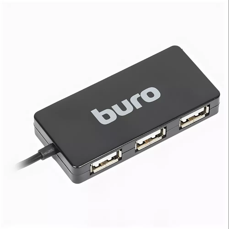 USB HUB Buro 4 Port BU-HUB4-U2.0-Slim Black