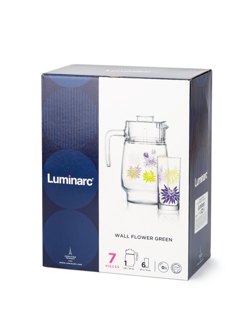 Набор питьевой Luminarc Волл Флауэр 7 предметов Q5787