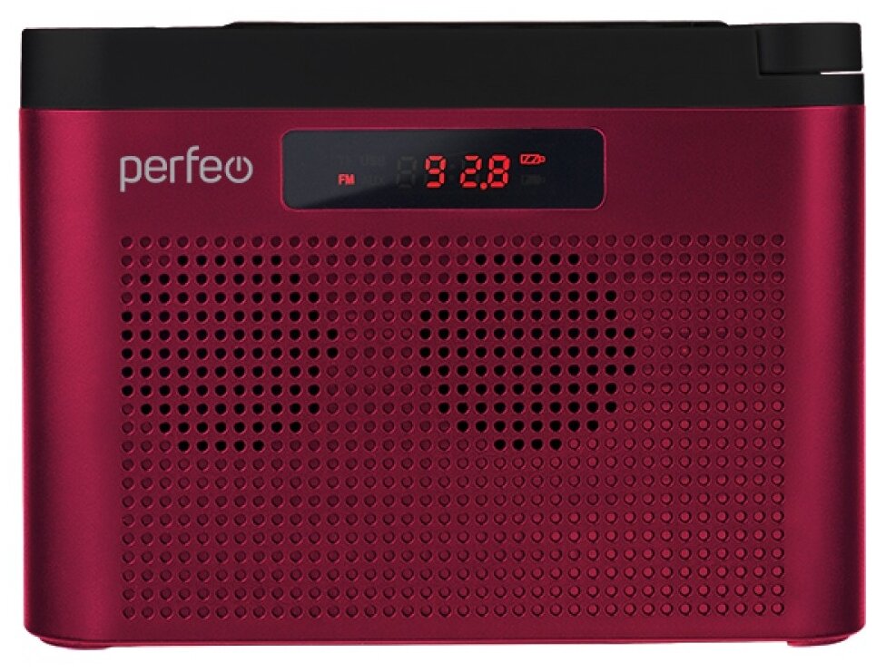 Радиоприёмник Perfeo ТАЙГА FM+ 66-108МГц/ MP3/USB Бордовый