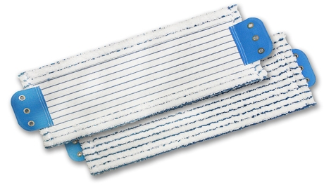 МОП TTS с держателями, микрофибра, в полоску белый/синий 40х13 см