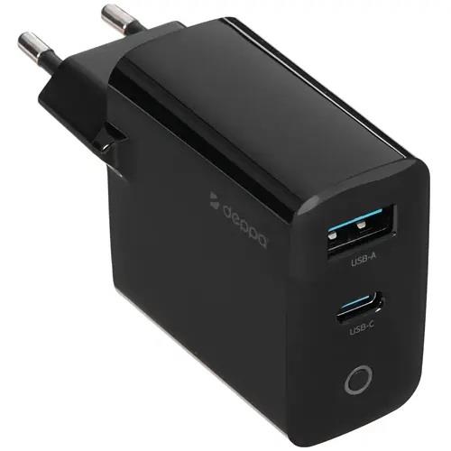 СЗУ Deppa USB + Type-C PD QC 3.0 33Вт Black