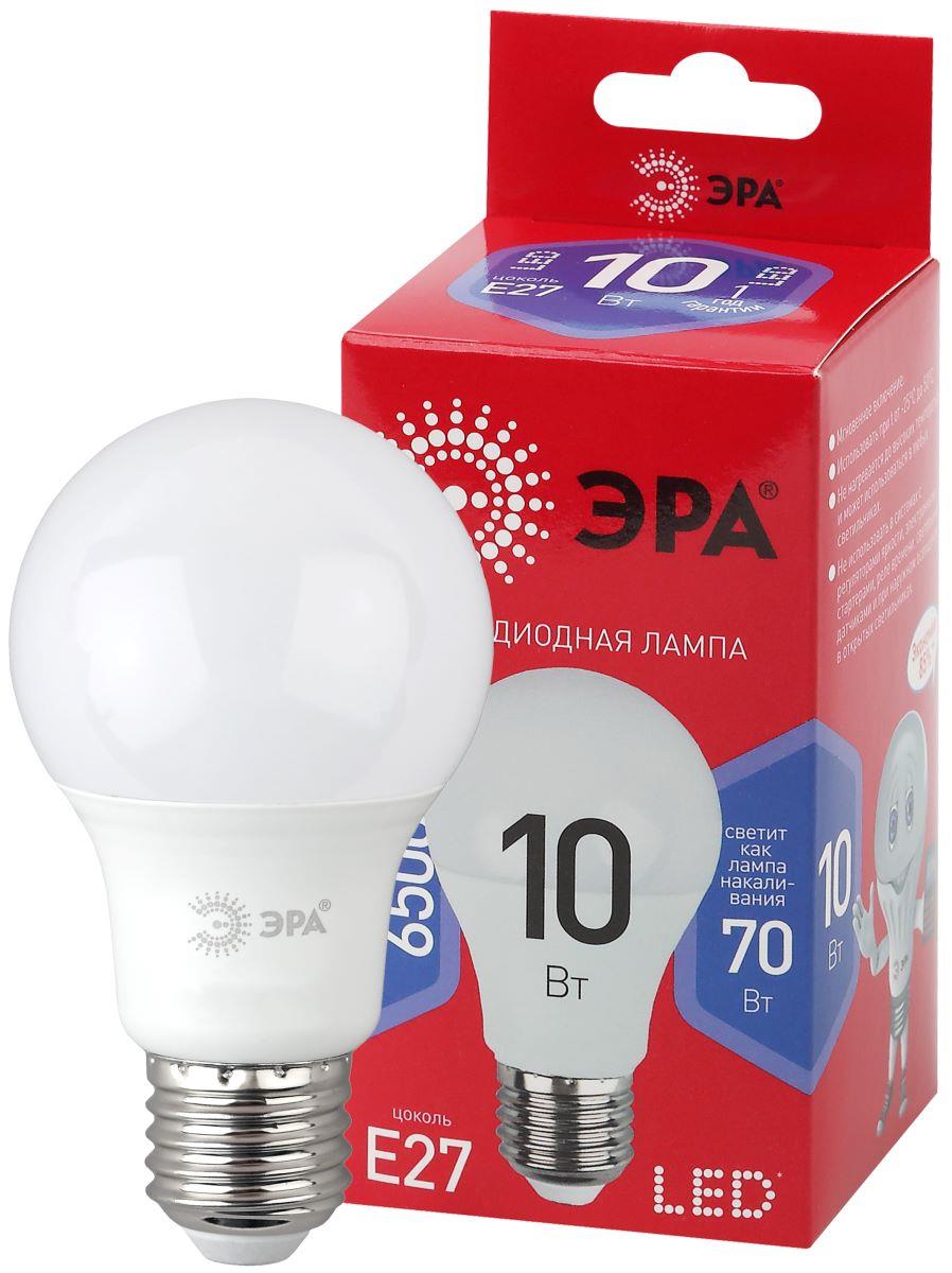 Лампа Эра Red Line LED A60-10W-865-E27 R