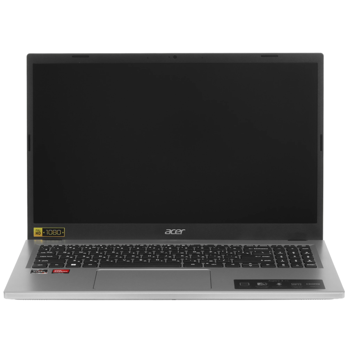 Ноутбук Acer Aspire 3 A315-24P-R1LL Ryzen 5 7520U/16Gb/512Gb SSD/610M/15.6" IPS FHD (DOS) Silver (NX.KDEER.00G)