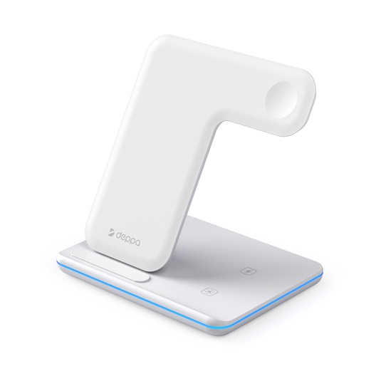 Беспроводная зарядная станция Deppa Charging Stand Neo 3 в 1 для iPhone, Apple Watch, Airpods 20 Вт