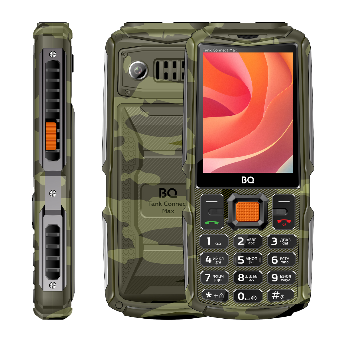 Мобильный телефон BQ 2830L Tank Connect Max Camouflage+Gunmetal