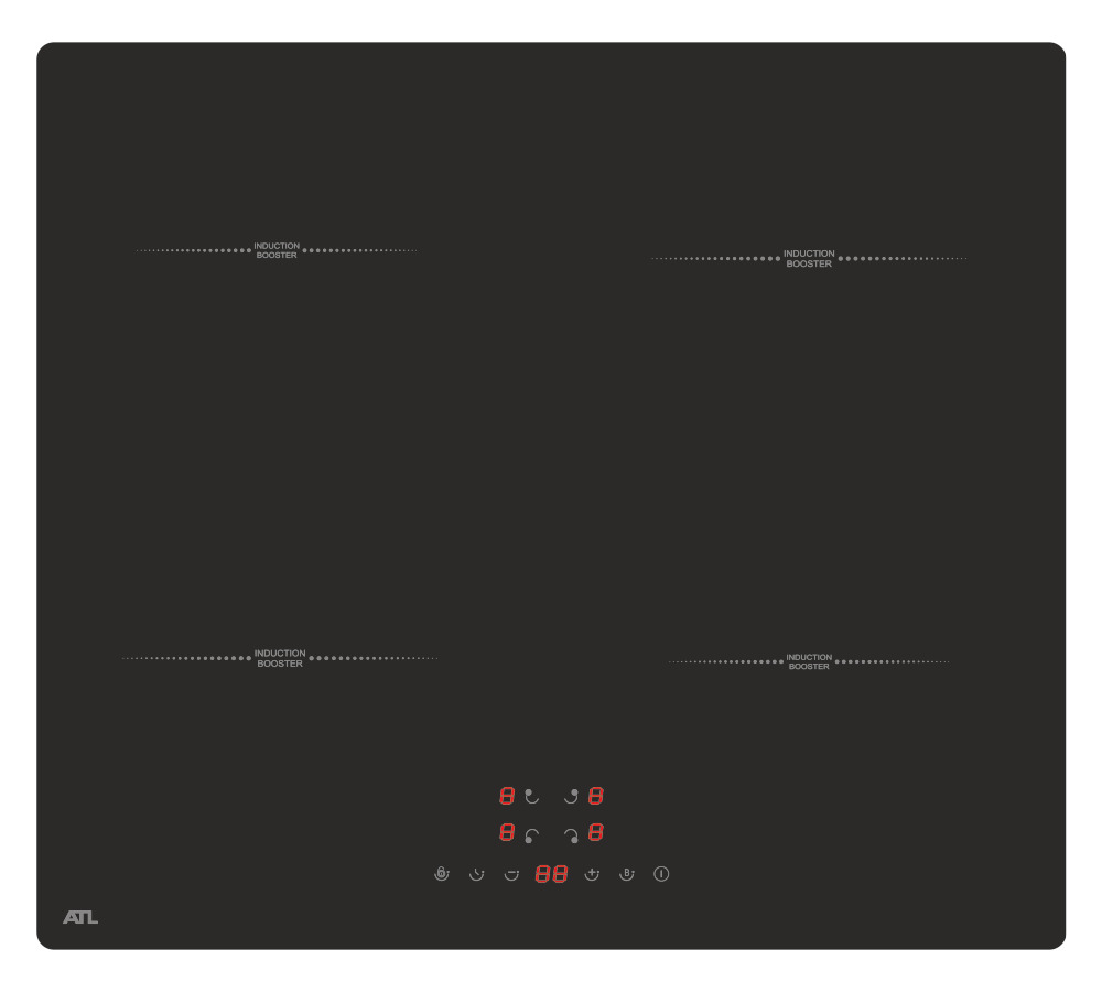 Индукционная варочная поверхность ATL 2 KIO 64 B BK