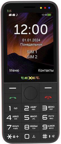 Мобильный телефон teXet TM-315 Black/Red