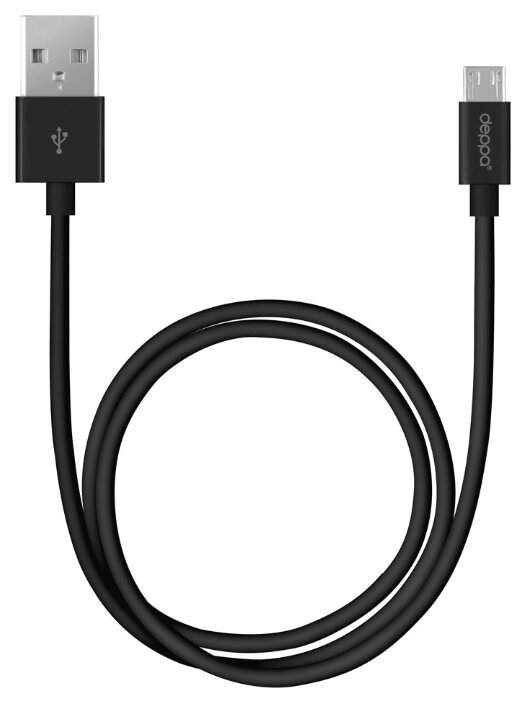 Кабели, разъемы, переходники Deppa USB - microUSB (72205) 2 м Black