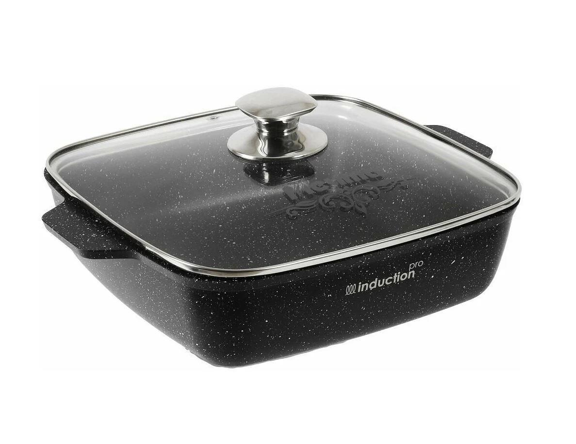 Жаровня квадратная Мечта Гранит black Induction Pro 26х26 см 38802И