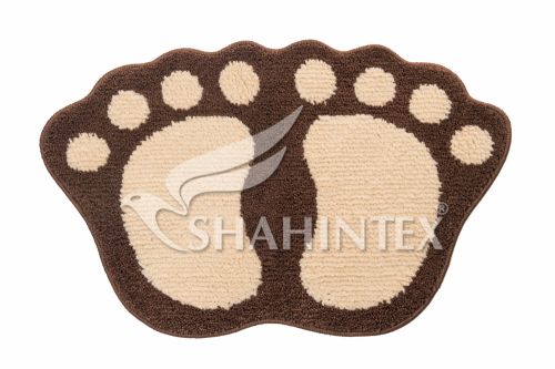 Коврик Shahintex Лапки Microfiber 50*80 Коричневый 34