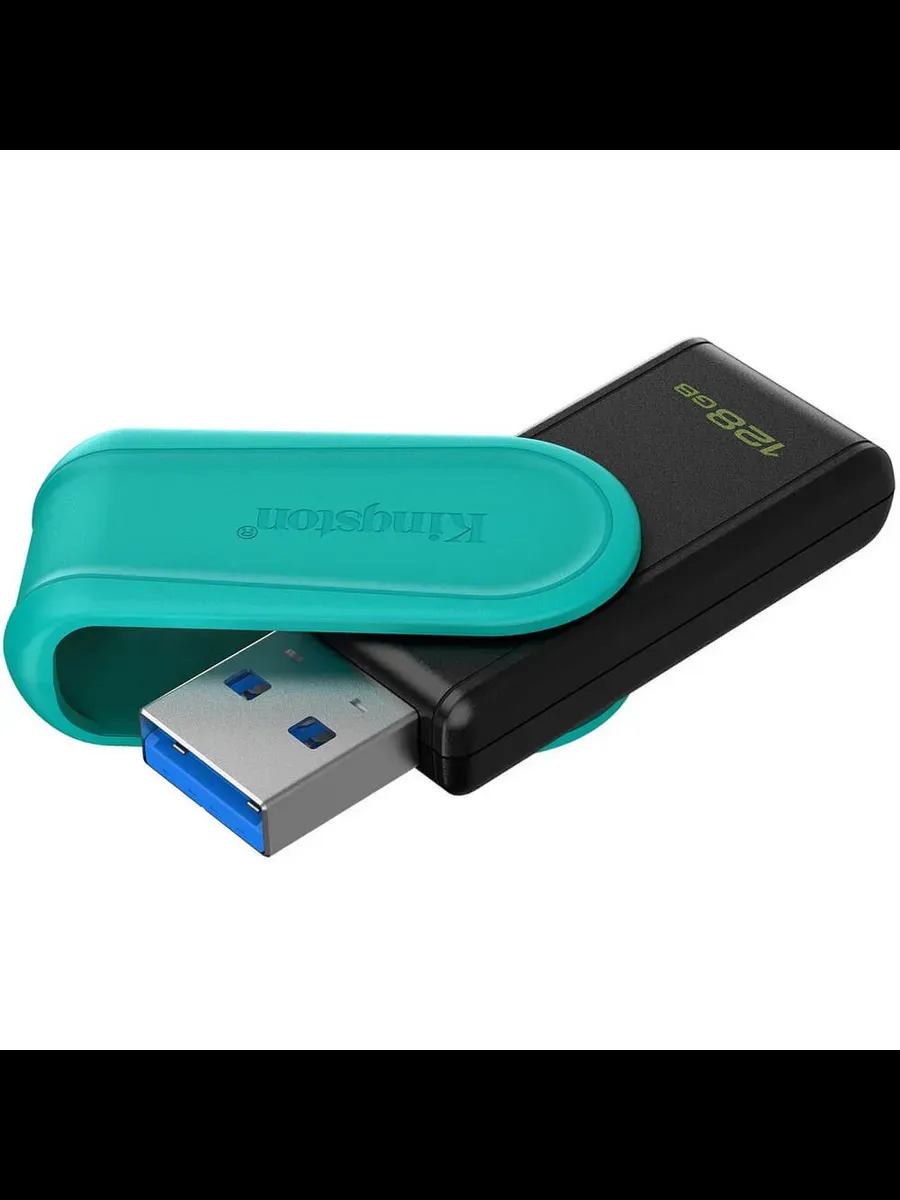 USB накопитель 128Gb USB3.2 Kingston DataTraveler Exodia S Черный+Бирюзовый