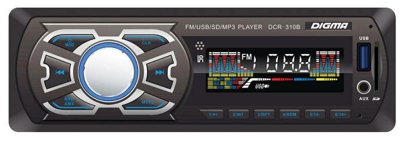 Автомагнитола Digma DCR-310B
