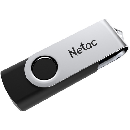 USB накопитель 64GB USB 3.2 Netac U505 чёрный/серебро