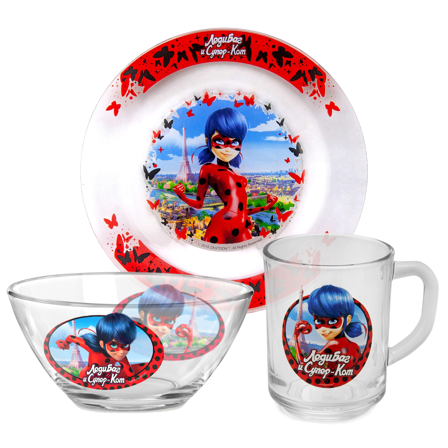 Набор для завтрака ND Play Stor "Леди Баг и Супер Кот" Бабочки 284 628