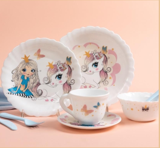 Набор посуды детский Pars Opal Unicorn 5 пр. 124693